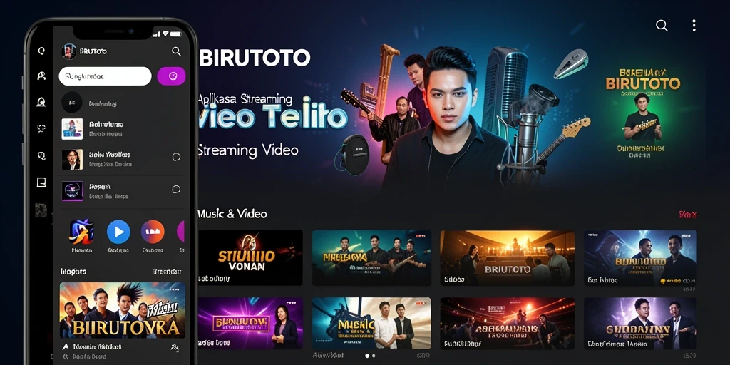 Tampilan antarmuka BIRUTOTO yang menarik untuk Streaming Video.