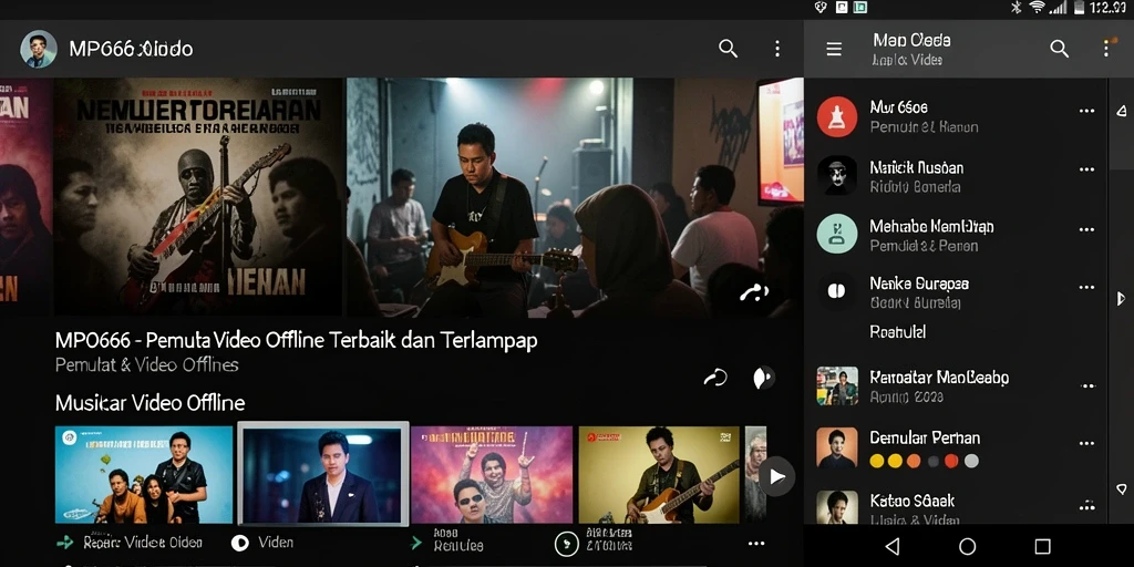 Antarmuka intuitif MPO666 untuk pemutar video offline yang mudah digunakan.