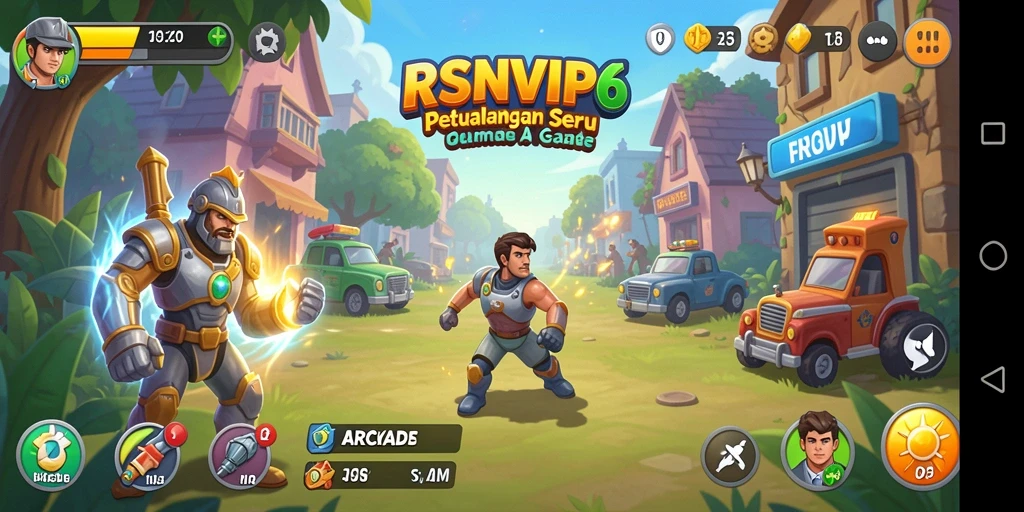 Tampilan antarmuka menarik dalam permainan Arcade RSNVIP6.