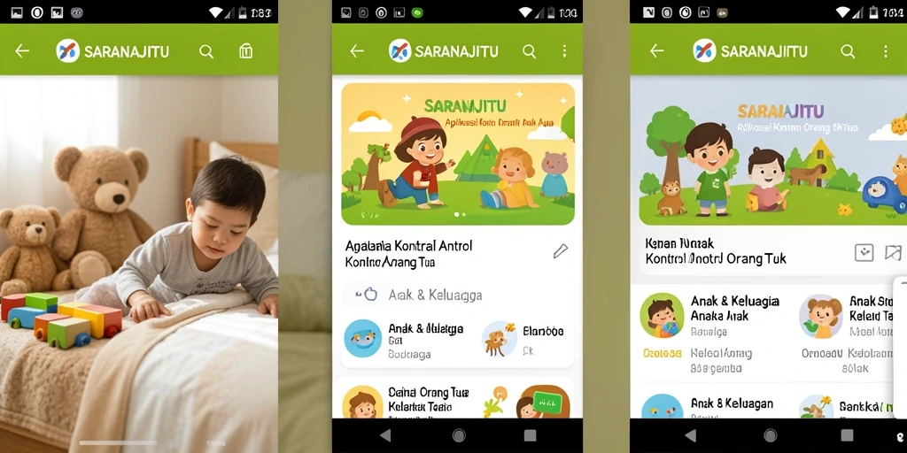 Antarmuka SARANAJITU yang intuitif untuk kontrol orang tua.