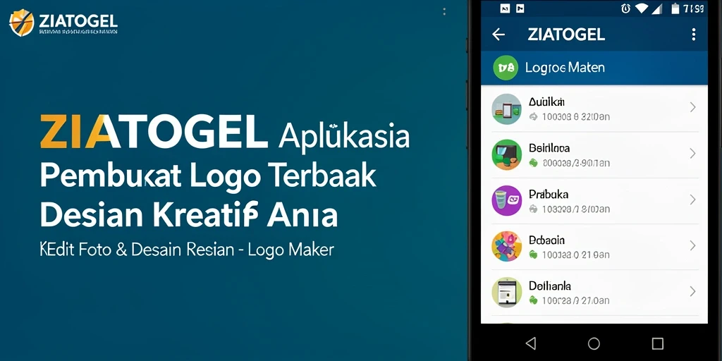 Tampilan antarmuka ZIATOGEL yang menarik dan mudah digunakan untuk desain logo.