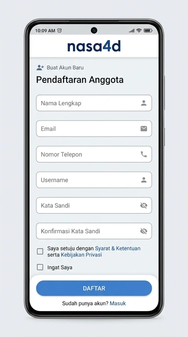 Panduan Membuat Akun Baru nasa4d dengan Mudah